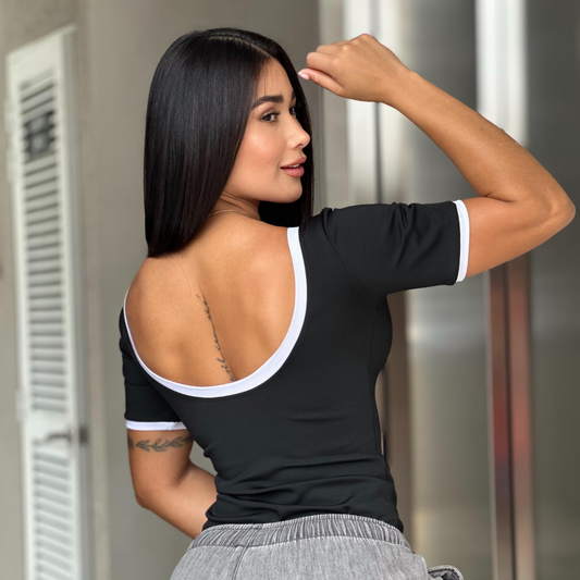 BODY MANGA CORTA COMBINADO