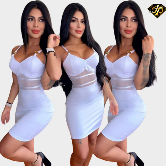 VESTIDO MALLA ARGOLLAS