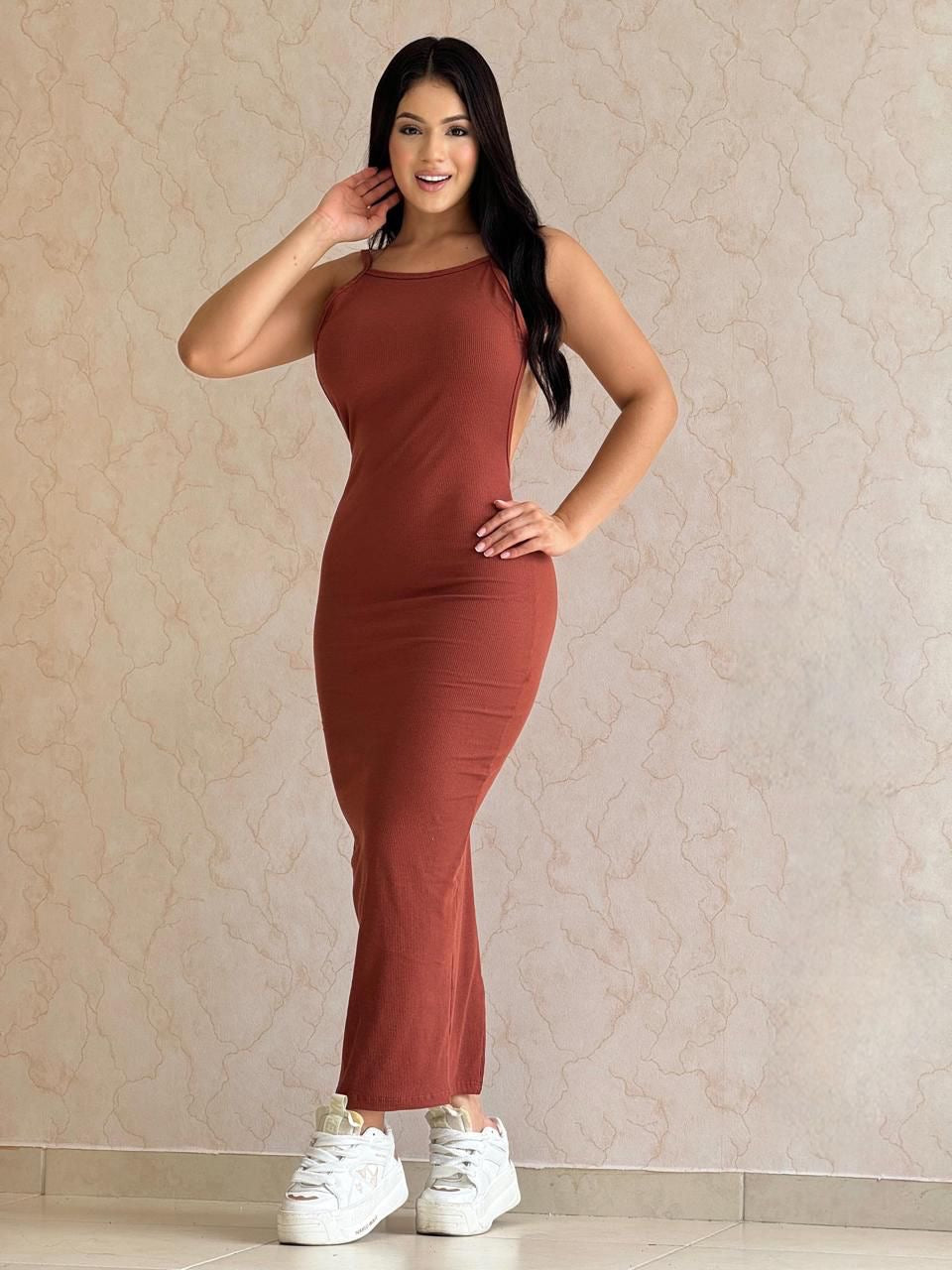 VESTIDO RIB PUSH UP COLOR TERRACOTA
ID: 5633