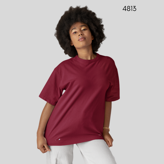 CAMISETA OVERSIZE LISA- VINO TINTO