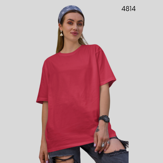 CAMISETA OVERSIZE LISA- ROJO